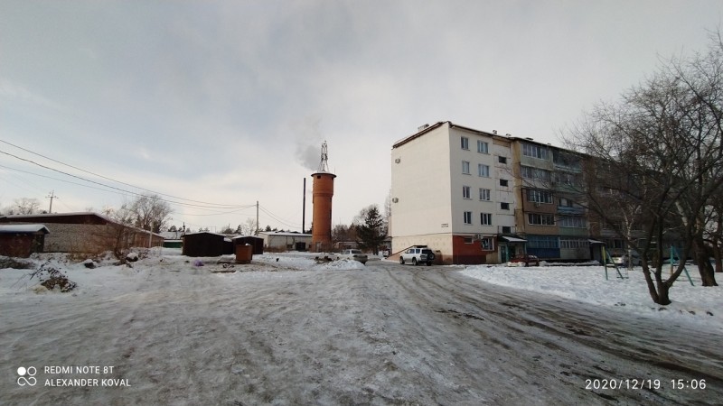 Башня и дом по Набережной, пгт.Кировский
