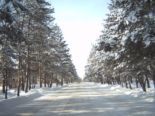 Зима, пгт.Кировский