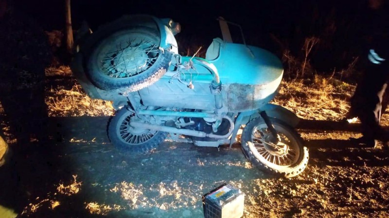 24 летний водитель мотоцикла УРАЛ, находясь в состоянии алкогольного опьянения, совершил опрокидывание транспортного средства