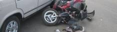 Юный мотоциклист столкнулся с автомобилем «Toyota-Carina»